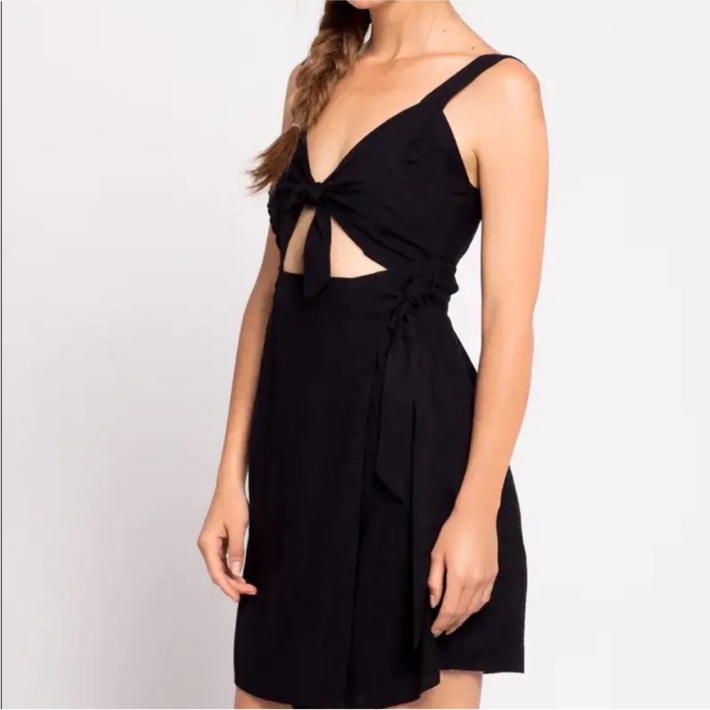 L Space morning star summer linen wrap dress cutout style